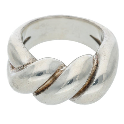 HERMES Torsade Sterling Silver Ring Size ONE SIZE