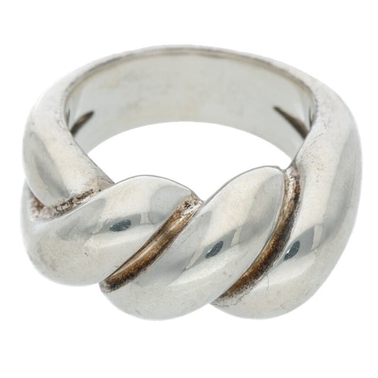 HERMES Torsade Sterling Silver Ring Size ONE SIZE