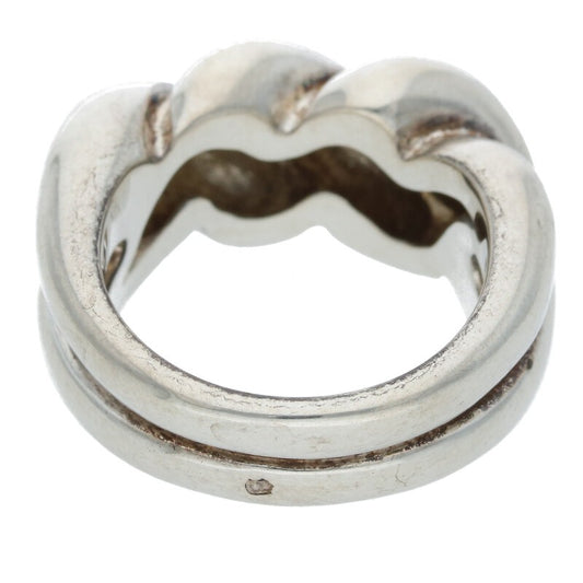 HERMES Torsade Sterling Silver Ring Size ONE SIZE