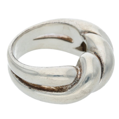 HERMES Torsade Sterling Silver Ring Size ONE SIZE