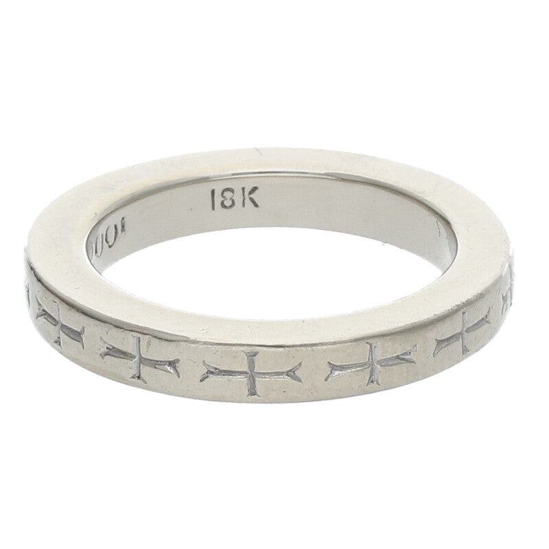 Chrome Hearts 18K 3mm Spacer White Gold Ring Size US 6