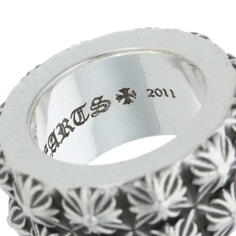 Chrome Hearts Pete Punk Double Row Silver Ring Size ONE SIZE