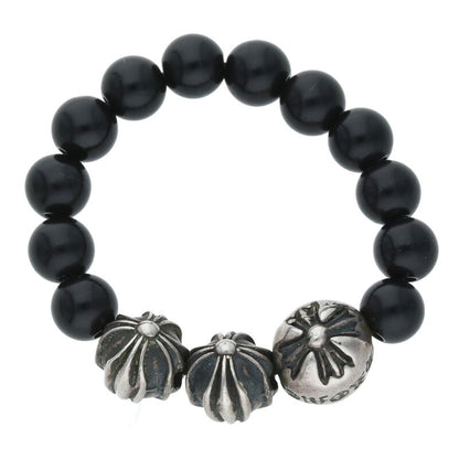 Chrome Hearts Bead Ring Silver & Black Size US 6