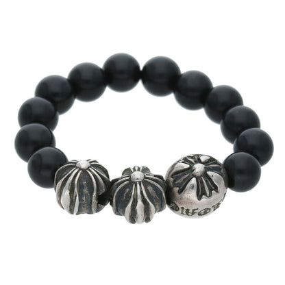 Chrome Hearts Bead Ring Silver & Black Size US 6