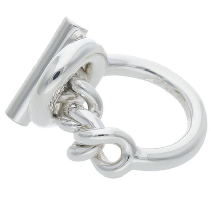 HERMES Croisette Sterling Silver Ring Size ONE SIZE