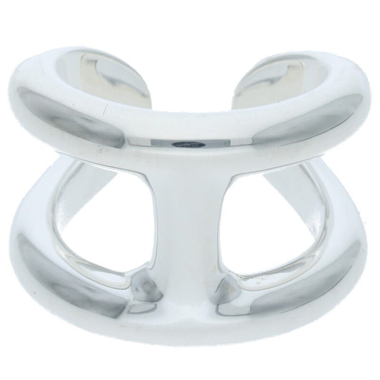 HERMES Osmose GM Sterling Silver Ring Size ONE SIZE