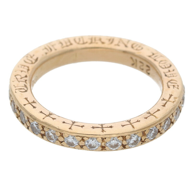 Chrome Hearts 22K PAVE Diamond Gold Ring Size US 4