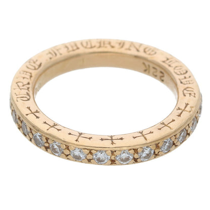 Chrome Hearts 22K PAVE Diamond Gold Ring Size US 4