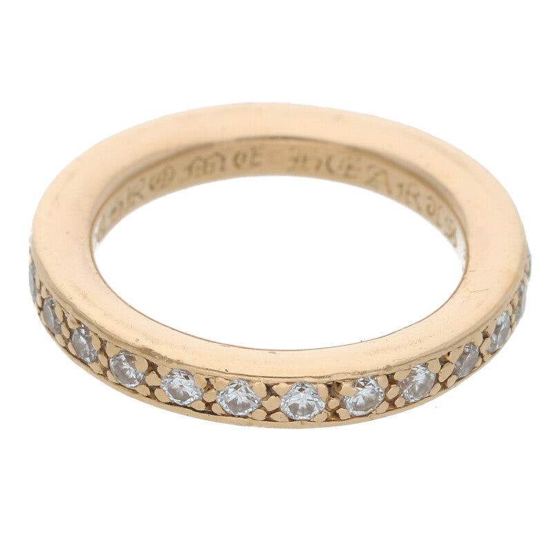 Chrome Hearts 22K PAVE Diamond Gold Ring Size US 4