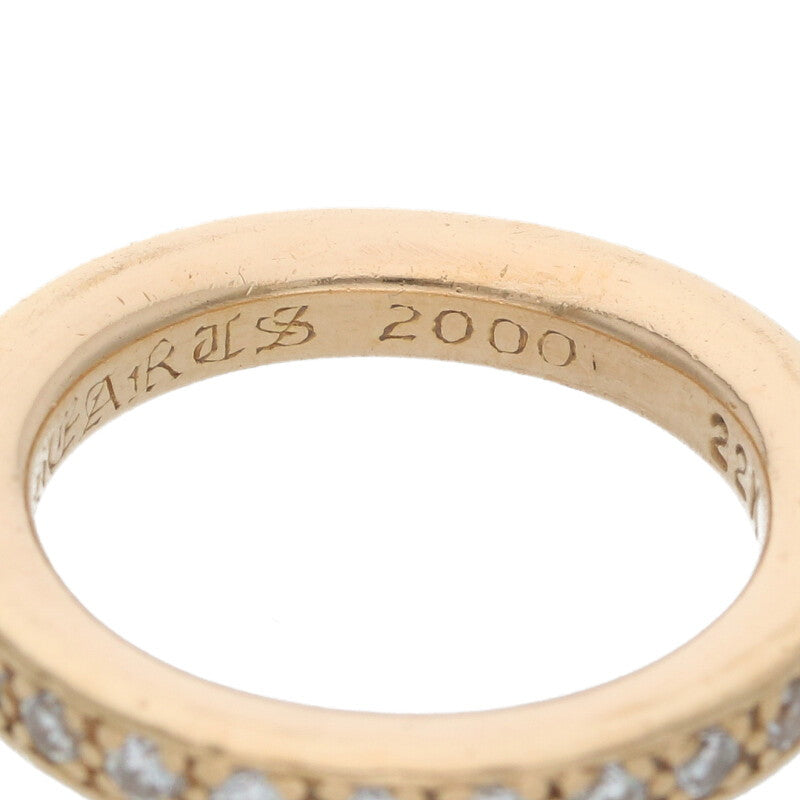 Chrome Hearts 22K PAVE Diamond Gold Ring Size US 4
