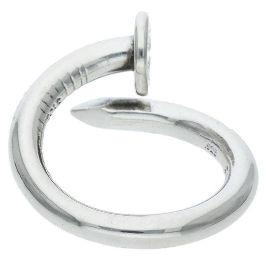 Chrome Hearts Nail Flat Silver Ring Size US 4.5
