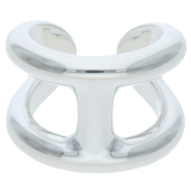 HERMES Osmose GM Silver Ring Size ONE SIZE