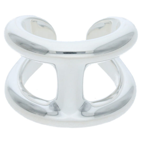 HERMES Osmose GM Silver Ring Size ONE SIZE