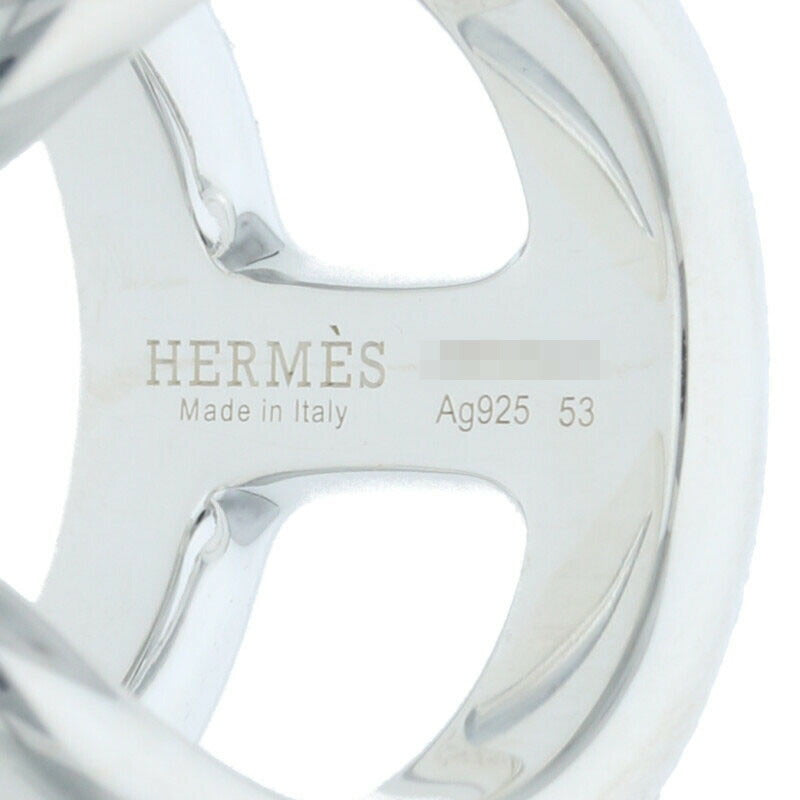 HERMES Osmose GM Silver Ring Size ONE SIZE