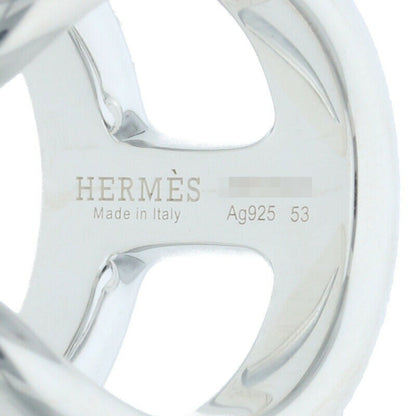 HERMES Osmose GM Silver Ring Size ONE SIZE