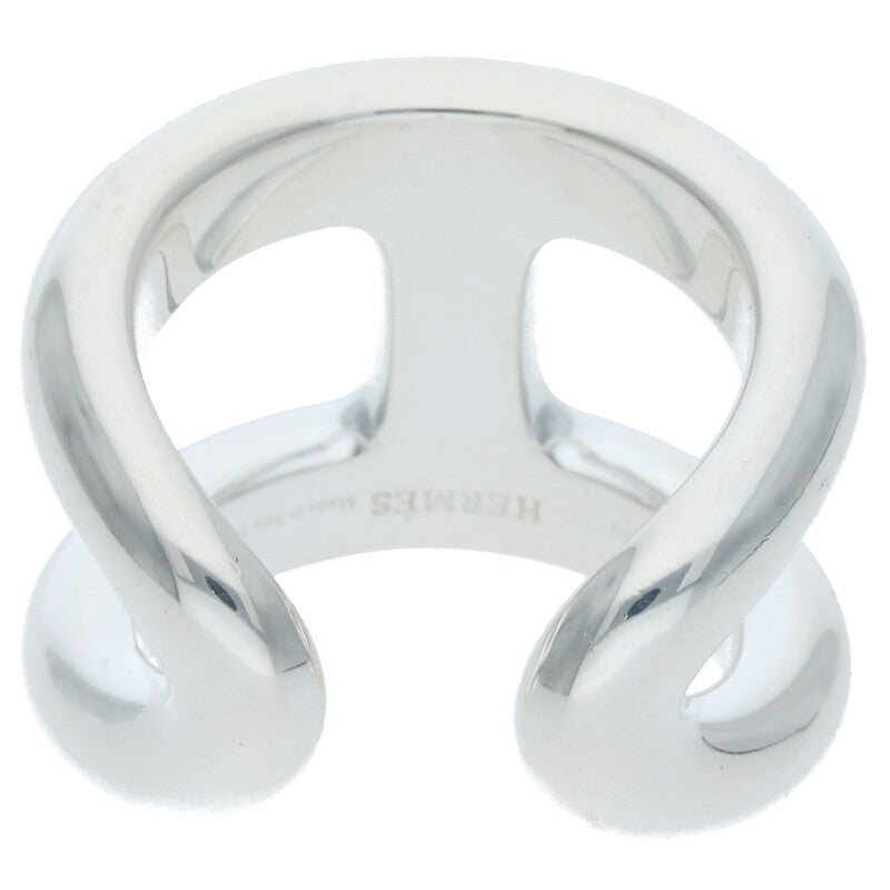 HERMES Osmose GM Silver Ring Size ONE SIZE