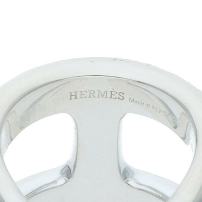 HERMES Osmose GM Silver Ring Size ONE SIZE