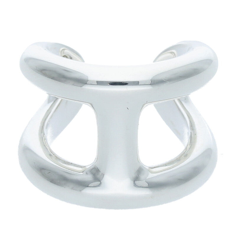 HERMES Osmose GM Silver Ring Size ONE SIZE
