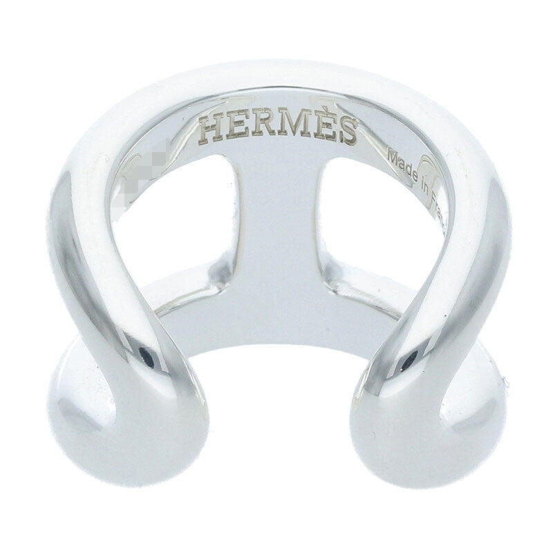 HERMES Osmose GM Silver Ring Size ONE SIZE