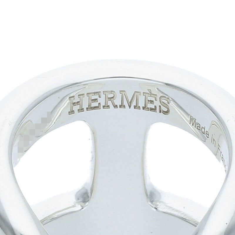 HERMES Osmose GM Silver Ring Size ONE SIZE