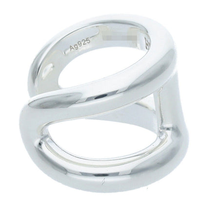 HERMES Osmose GM Silver Ring Size ONE SIZE