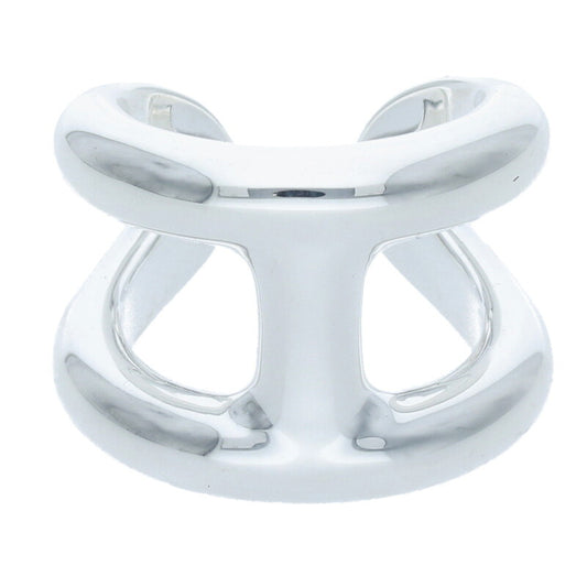 HERMES Osmose GM 925 Sterling Silver Ring Size ONE SIZE