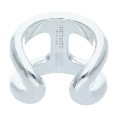 HERMES Osmose GM 925 Sterling Silver Ring Size ONE SIZE