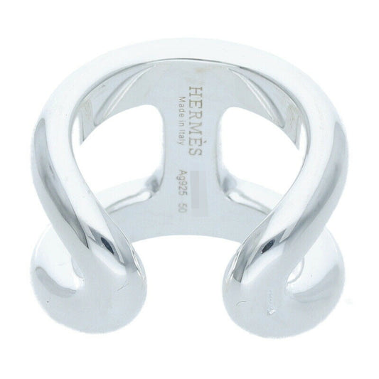 HERMES Osmose GM 925 Sterling Silver Ring Size ONE SIZE
