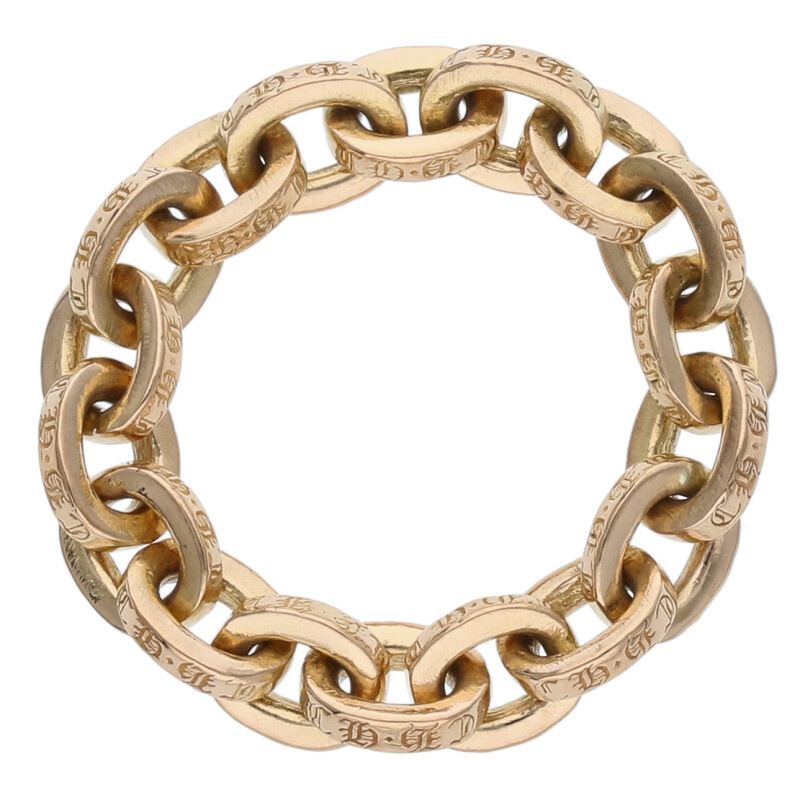 Chrome Hearts 22K Paper Chain Gold Ring Size US 6