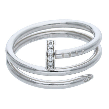 Cartier Juste Un Clou 18K WG Half Diamond Ring Size ONE SIZE