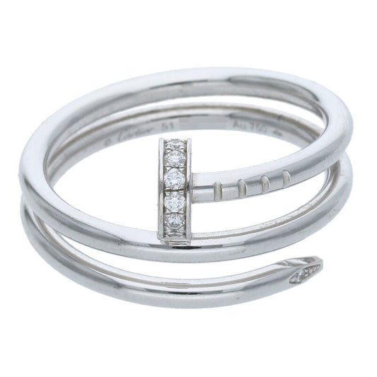 Cartier Juste Un Clou 18K WG Half Diamond Ring Size ONE SIZE
