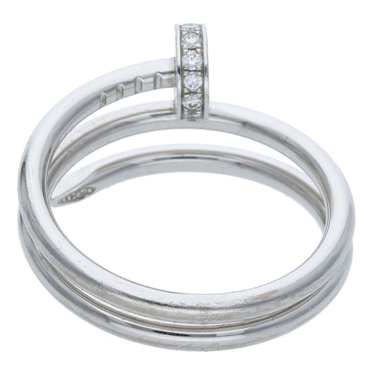 Cartier Juste Un Clou 18K WG Half Diamond Ring Size ONE SIZE
