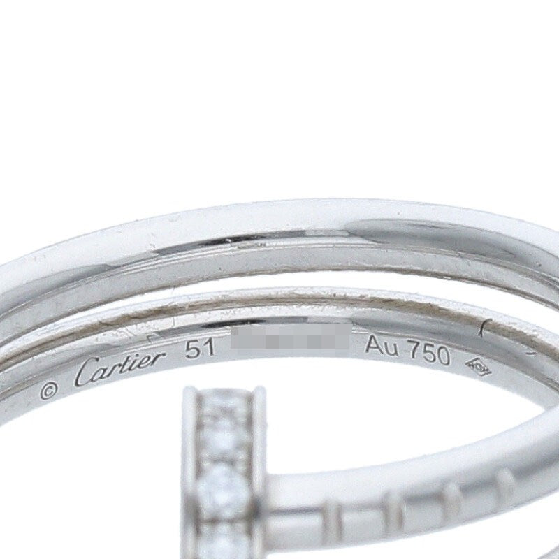 Cartier Juste Un Clou 18K WG Half Diamond Ring Size ONE SIZE