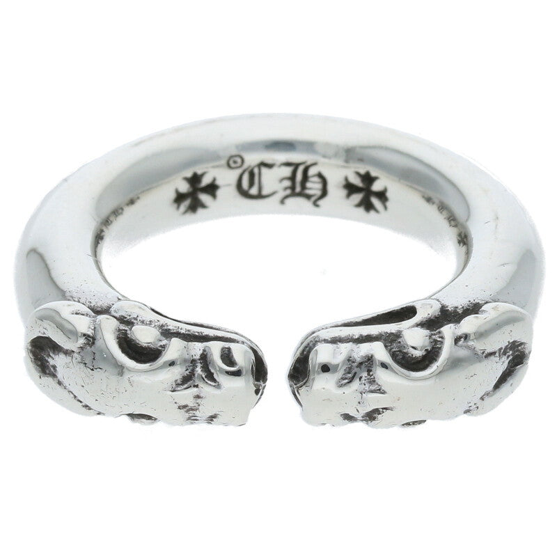 Chrome Hearts Double Dog Silver Ring Size US 4.5