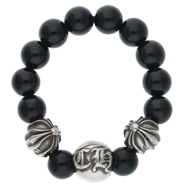 Chrome Hearts Bead Ring Silver Black Size US 6