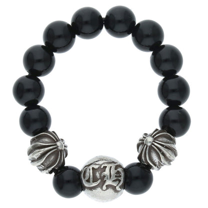 Chrome Hearts Bead Ring Silver Black Size US 6