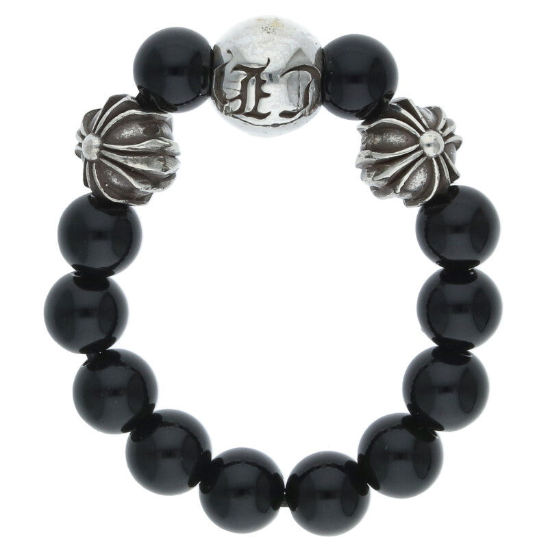 Chrome Hearts Bead Ring Silver Black Size US 6