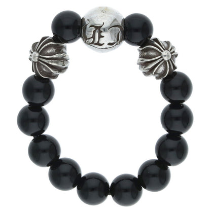Chrome Hearts Bead Ring Silver Black Size US 6