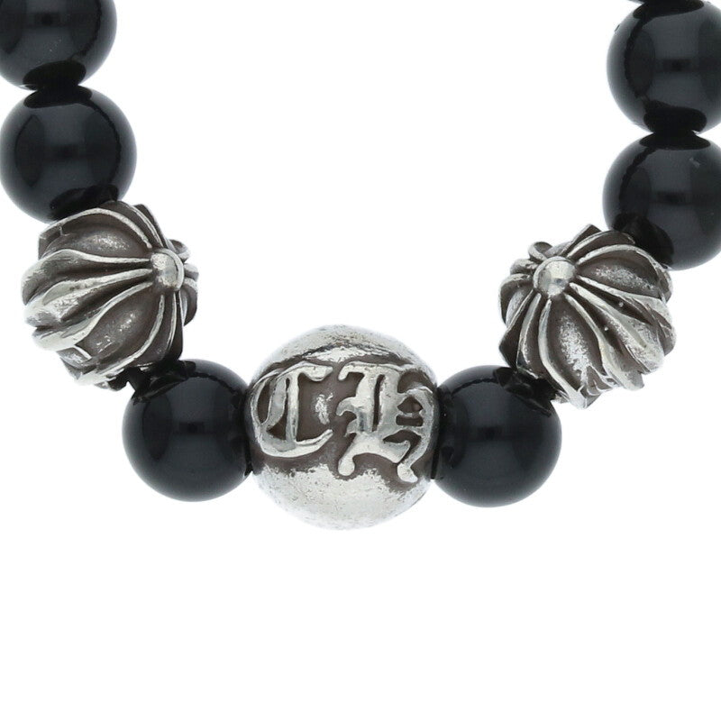Chrome Hearts Bead Ring Silver Black Size US 6