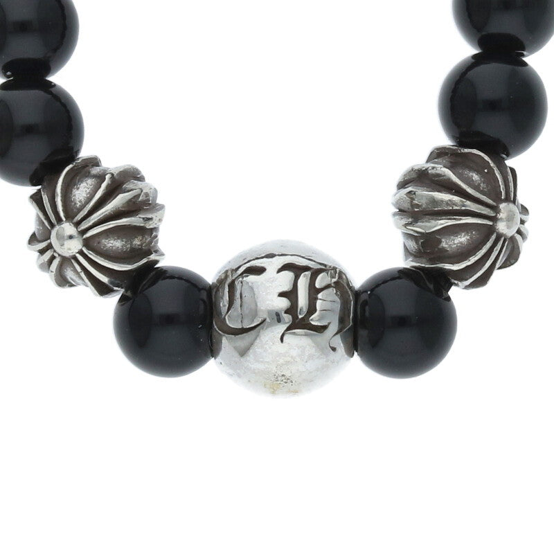 Chrome Hearts Bead Ring Silver Black Size US 6