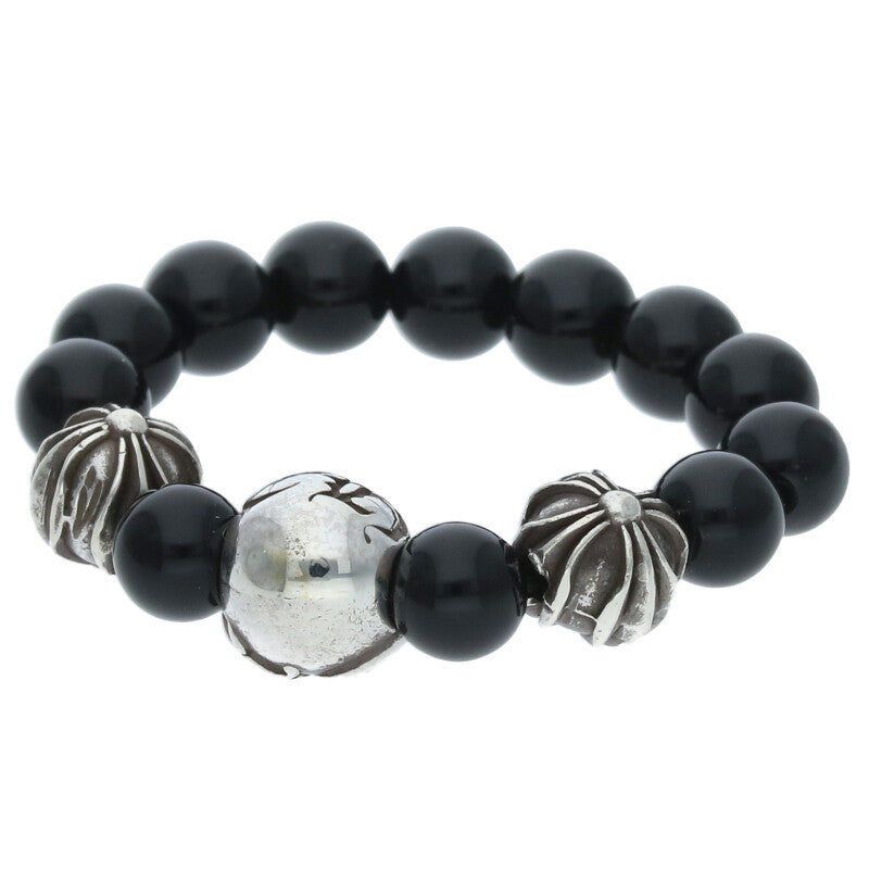 Chrome Hearts Bead Ring Silver Black Size US 6
