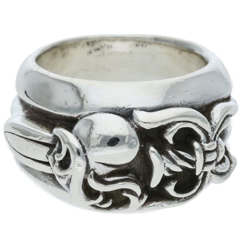 Chrome Hearts Dagger Heart Silver Ring Size ONE SIZE