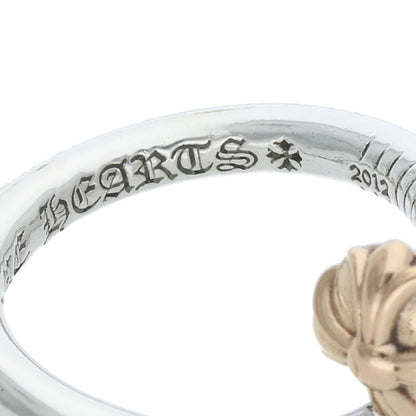 Chrome Hearts Nail Crossball Silver Gold Ring Size US 6