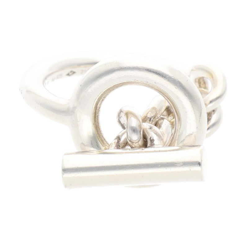 HERMES Croisette Silver Ring Size ONE SIZE