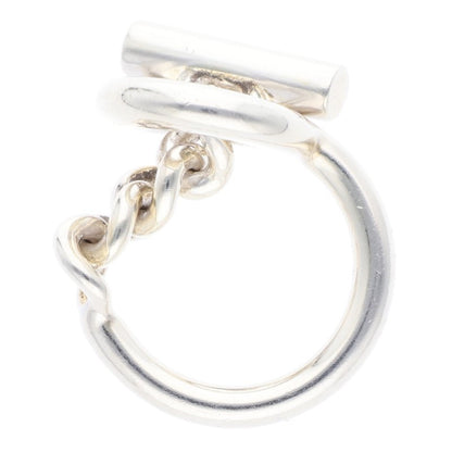 HERMES Croisette Silver Ring Size ONE SIZE