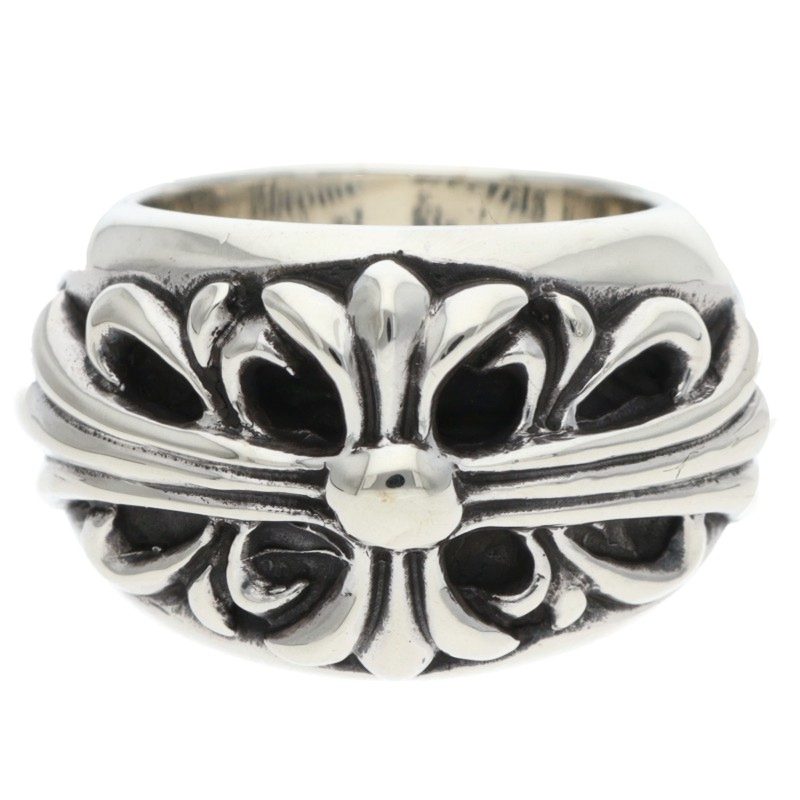 Chrome Hearts FLRL CRS Sterling Silver Ring Size ONE SIZE
