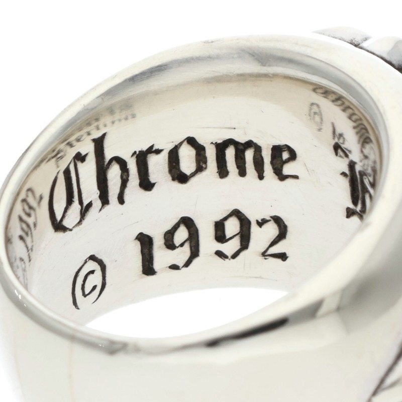 Chrome Hearts FLRL CRS Sterling Silver Ring Size ONE SIZE