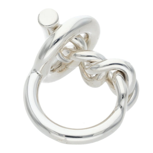 HERMES Croisette Silver Ring Size ONE SIZE