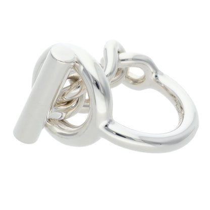 HERMES Croisette Silver Ring Size ONE SIZE
