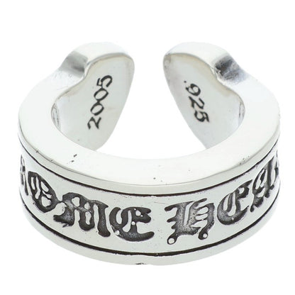 Chrome Hearts LG SCROLL LABEL Ring Silver Size JP 3 (Silver 10.14g)